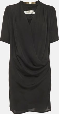 Zimmermann Black Crepe Draped Mini Dress