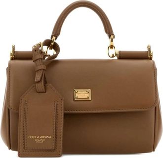 Dolce & Gabbana My Sicily Handbag - Dames - Handtassen - Beige - ONE Size - Leer - Tassen