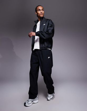 Nike Club - Barcelona - Pantaloni neri con polsini regolabili-Nero