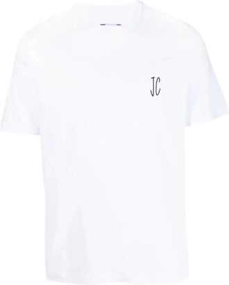 Jacob Cohen Heren, Tops, Wit, Maat: S Katoen