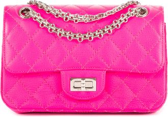 Chanel Pre-owned Womens 2.55 Mini 224 Double Flap Shoulder Bag - Pink - One Size