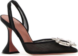 Amina Muaddi Black Scarpe Con Tacco High Heel Shoes
