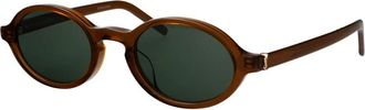 Saint Laurent M161 Zonnebril - unisex - Accessoires - Bruin - Maat: 51 MM Nylon