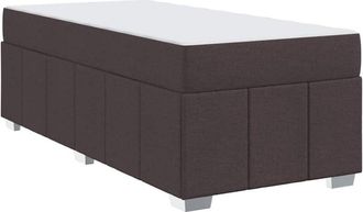 vidaXL Vidaxl - Estructura De Cama Con Colch&oacute;n Marr&oacute;n Oscuro 80 X 200 Cm Tela