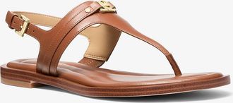 Michael Kors Mandy Leather T-Strap Sandal