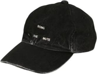 Song for the Mute Logo Cap - Heren - Petten - Zwart - ONE Size - Katoen - Accessoires