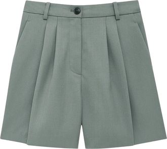 Anine Bing Brice Short - Dames - Korte Broeken - Groen - S - Wol - Korte Broeken