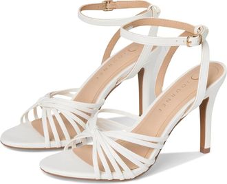 Journee Collection Womens Journee Collection Vanita Sandals White Leather Ankle Strap GAL1595