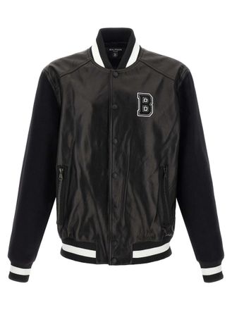 Balmain Black Logo Bomber Jackets