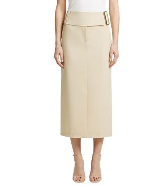 Sportmax Off White Calf Length Skirt