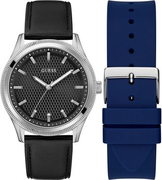 Guess Gbs Dex Mens Black Watch GW0852G1 Leather - One Size