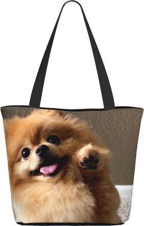 AOOEDM Pomeranian Dog Ladies Shopping Bag 13x11x7in.The Perfect ValentineS Day Gift.It Is The Best ValentineS Day Gift For Mom, Daughter, Wife,Etc