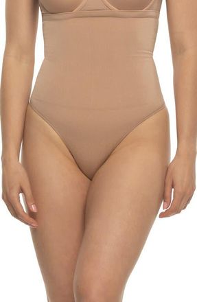 Felina Sculpting High Waist Shaper Thong in Suede at Nordstrom, Size X-Large
