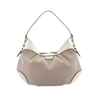 Celine Pre-owned Shoulder Bags, female, Beige, Size: ONE SIZE Pre-owned Macadam Leather Shoulder Bag