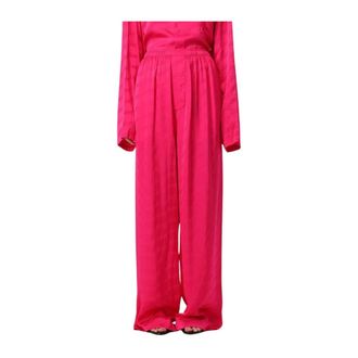 Balenciaga Wide Leg Embossed Trousers