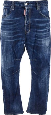 Dsquared2 ducati X D2 Blue Jeans With Logo Patch On The Rear And Belt Loops In Denim Man