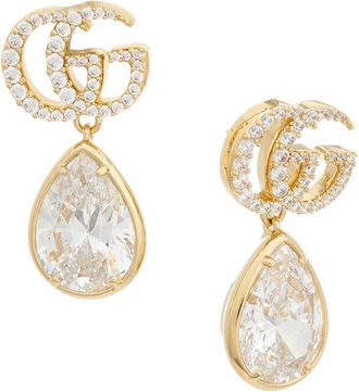 Gucci Gg Marmont Crystal Earrings
