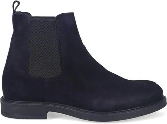 Sangiorgio Chelsea Boots, male, Blue, Size: 10 US Blue Suede Boots for Men