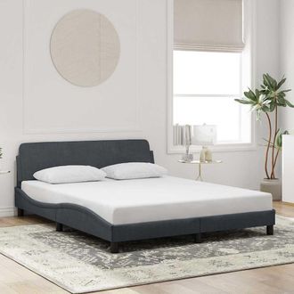 vidaXL Vidaxl Giroletto Dover Grigio Scuro 152x203 Cm In Velluto