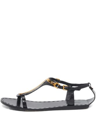 Tom Ford croc-embossed leather sandals - Black