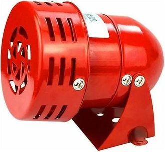 OEM Potente Sirena De Alarma Para Exteriores De 220 V, Con Bocina Met&aacute;lica Cableada, Motorizada En Color Rojo Y Con Un Sonido De 120 Db, Para Uso Industri