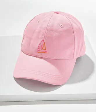 Talbots Sailboat Baseball Cap - Soft Pink - 001 - 100% Cotton Talbots