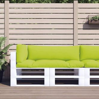 vidaXL Cojines Para Sof&aacute; De Palets 3 Unidades Tela Verde Claro Vidaxl