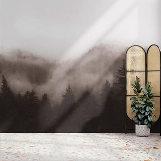 Superfresco Easy Misty Landscape Neutral Print To Order 3m x 2.8m Mural in Beige