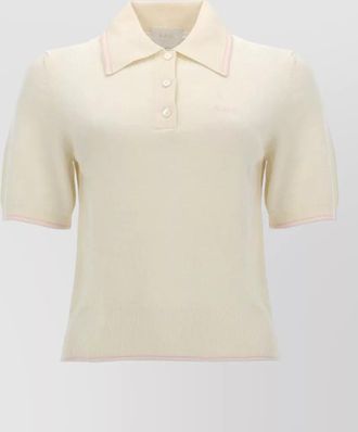 A.P.C. knit polo shirt short sleeve ribbed trim