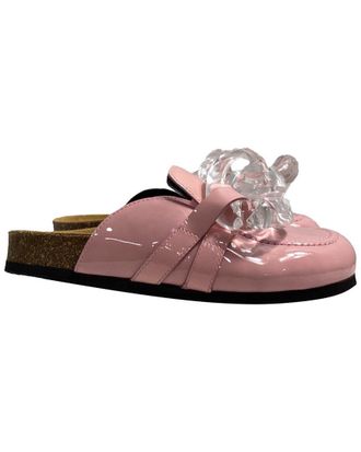 J.W.Anderson Womens Patent Leather Chain Loafer Mule (Authentic Pre-Loved)