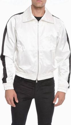 Amiri Zip Track Stripe Jacket- White / Black
