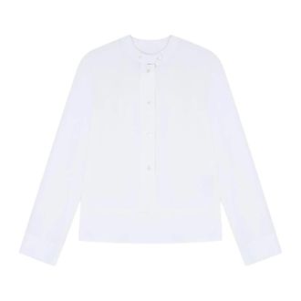 Emporio Armani Blouses, female, White, Size: XS Cotton Poplin Shirt