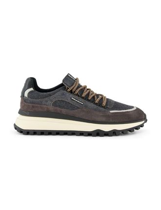 Floris Van Bommel Sneaker Floris van Bommel veters grijs bruin