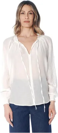 Shaft Overhemden, Dames, Wit, S, Katoen, Camicia Mousse