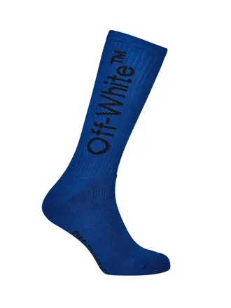 Off-white Arrow Logo Mid Lenght Socks Blue Clothing > Underwear