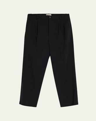 Frame Denim Mens Tropical Wool Pleated Trousers