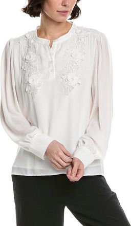 CeCe by Cynthia Steffe Cece Half Placket Floral Lace Top