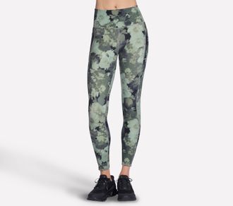 Skechers Leggings SKECHERS GOFLEX RIB INBLOOM FL HW LEGGING, Damen, Gr. 3XL, N-Gr, grau, Obermaterial: 80% Nylon, 20% Polyester, Hosen Leggings