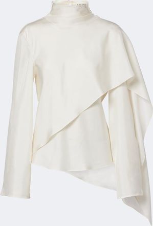 R&oacute;he R&oacute;he Caped silk satin turtleneck top