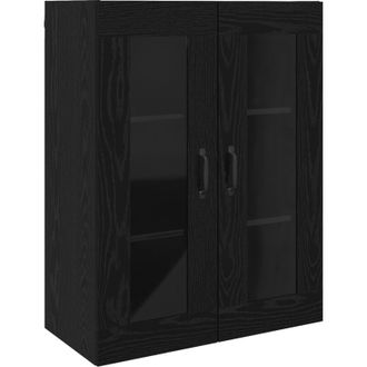 vidaXL Hanging Wall Cabinet Black 69.5 x 34 x 90 cm Engineered wood Vidaxl