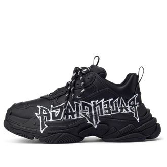 Balenciaga (WMNS) Balenciaga Triple S Diy Metal Black White 524039W2FAY1090