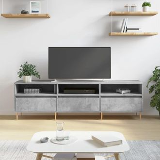 Berkfield Home TV Cabinet Concrete Grey 150x30x44.5 cm Engineered Wood