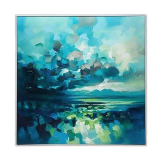 Scott Naismith Sound Of Taransay Canvas Print in Light Blue