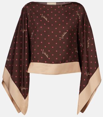 Valentino Printed silk twill top