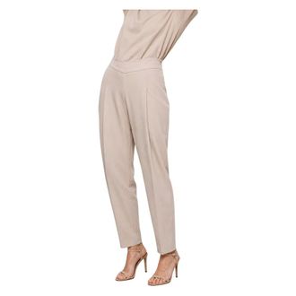 Kocca Broeken, Dames, Beige, XS, Geklede broek met hoge taille en voorplooien