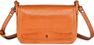OLD TREND Pansy Genuine Leather Slim Everyday Mini Crossbody in Caramel at Nordstrom