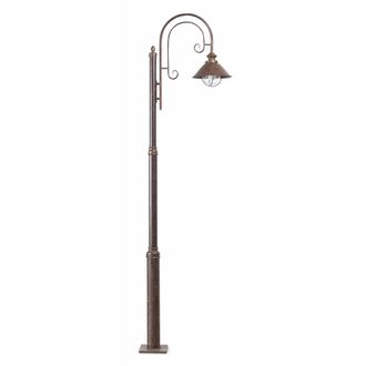 Netlighting Nautica 1 Light Lamp Post Rust Brown E27