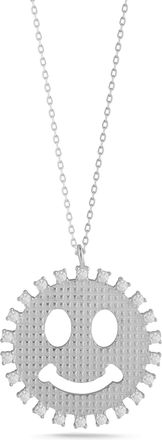 Glaze Jewelry Sterling Silver Smiley Face Necklace