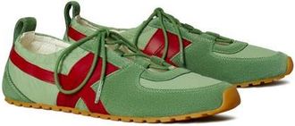 Tory Burch Hank Sneaker in Olive /Tory Red /Olive at Nordstrom, Size 10.5