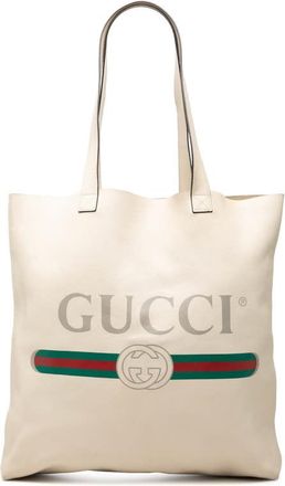 Gucci Pre-owned Gucci Calfskin Logo Tote Ladies FRTWOPZY8Y3C6XLI